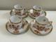 Herend Fortuna Rust 4 Sets Of Demitasse Cup & Saucer 8 Pieces Tea Coffee Cups