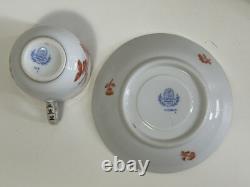 Herend Fortuna Rust 4 Sets of Demitasse Cup & Saucer 8 Pieces Tea Coffee Cups