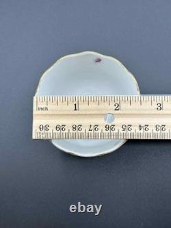 Herend Hungary FR Fruits Flowers Insects Demitasse Cup & Saucer Set of 6 Handpai