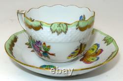 Herend, Hungary QUEEN VICTORIA, 711/VBO Espresso Demitasse Cup & Saucer Set (A)