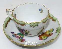 Herend, Hungary QUEEN VICTORIA, 711/VBO Espresso Demitasse Cup & Saucer Set (A)
