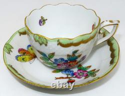 Herend, Hungary QUEEN VICTORIA, 711/VBO Espresso Demitasse Cup & Saucer Set (A)