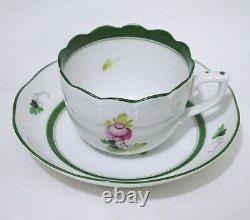 Herend Hungary Vienna Rose Espresso Demitasse Cup and Saucer Set