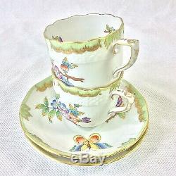 Herend Queen Victoria 1 Set 2 Mocha Demitasse Cups Saucers 2 Sets Avail 711 Vbo