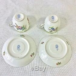 Herend Queen Victoria 1 Set 2 Mocha Demitasse Cups Saucers 2 Sets Avail 711 Vbo