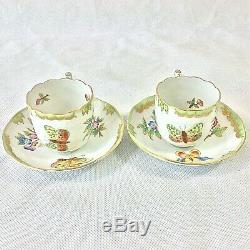 Herend Queen Victoria 1 Set 2 Mocha Demitasse Cups Saucers 2 Sets Avail 711 Vbo