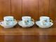 Herend Rothschild Bird Coffee / Demitasse Cups And Saucers Set Of 3, 1709/ro