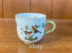 Herend Rothschild Bird coffee / demitasse cups and saucers set of 3, 1709/RO