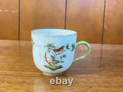 Herend Rothschild Bird coffee / demitasse cups and saucers set of 3, 1709/RO