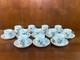 Herend Rothschild Bird Demitasse/mocha Coffee Cups & Saucers, Set Of 8, 1707