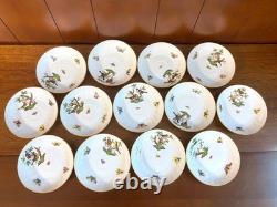 Herend Rothschild Bird demitasse/mocha coffee cups & saucers, set of 8, 1707