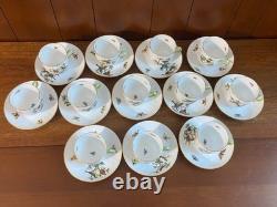 Herend Rothschild Bird demitasse/mocha coffee cups & saucers, set of 8, 1707