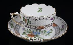 Herend Waldstein Multi Colored Demitasse Cup and Saucer 711 / WMC