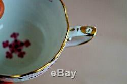 Herend Waldstein red mocha or demi-tasse 6 cups and 6 saucers 711
