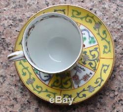 Herend Yellow Dynasty Demitasse Cup And Saucer Mint 12 Sets Available