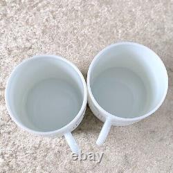 Hermes Aegean Egee Demitasse Cup and Saucer 2 set white Porcelain Tableware