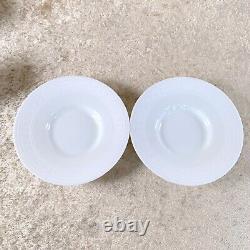 Hermes Aegean Egee Demitasse Cup and Saucer 2 set white Porcelain Tableware