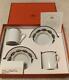 Hermes Chaine D'ancre Demitasse Cup And Saucer Set 2 Platinum Silver Coffee M155