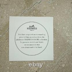 Hermes Chaine d'Ancre Platinum Demitasse Cup & Saucer New Unused