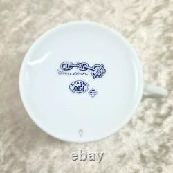 Hermes Demitasse Cup & Saucer CHAINE D'ANCRE Blue Authentic with Case (NEW)