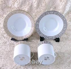 Hermes Demitasse Cup & Saucer Egee Soleil 2 Sets Espresso Porcelain Tableware