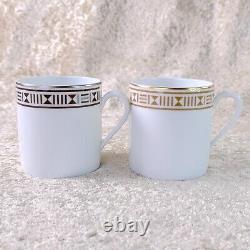 Hermes Demitasse Cup & Saucer Egee Soleil 2 Sets Espresso Porcelain Tableware