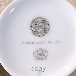 Hermes Demitasse Cup & Saucer Mosaique Au 24 Platinum 2 Sets Tableware withCase