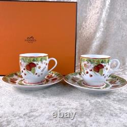Hermes Demitasse Cup & Saucer Porcelain Tableware Pythagore Pythagoras 2 Sets
