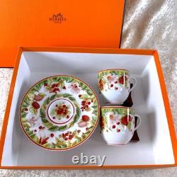 Hermes Demitasse Cup & Saucer Porcelain Tableware Pythagore Pythagoras 2 Sets