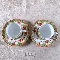 Hermes Demitasse Cup & Saucer Porcelain Tableware Pythagore Pythagoras 2 Sets