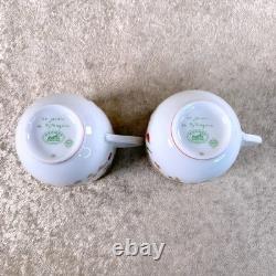 Hermes Demitasse Cup & Saucer Porcelain Tableware Pythagore Pythagoras 2 Sets