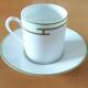 Hermes Demitasse Cup & Saucer Rythme Porcelain Coffee Cup White
