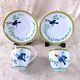 Hermes Demitasse Cup & Saucer Toucans Bird 2 Sets Porcelain Tableware