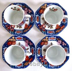 Hermes French Porcelain Demitasse Cups & Saucers in Box Mint Condition