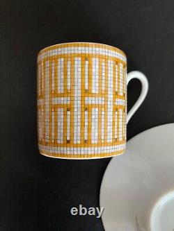 Hermes Mosaique Demitasse Cup & Saucer Unused Mint Condition