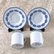 Hermes Paris Demitasse Cup Saucer Chaine D'ancre Blue 2 Sets Porcelain Tableware