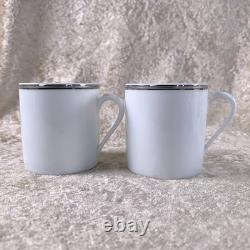 Hermes Paris Demitasse Cup Saucer Chaine d'Ancre Platinum 4 Sets Tableware