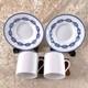 Hermes Paris Demitasse Cup & Saucer Chaine D'ancre Porcelain Tableware 2 Sets