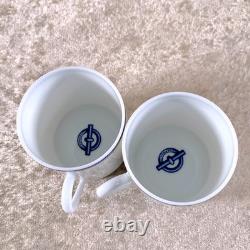 Hermes Paris Demitasse Cup & Saucer Chaine d'Ancre Porcelain Tableware 2 Sets