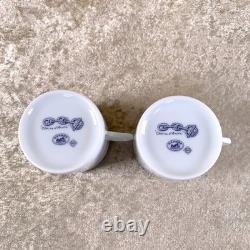 Hermes Paris Demitasse Cup & Saucer Chaine d'Ancre Porcelain Tableware 2 Sets