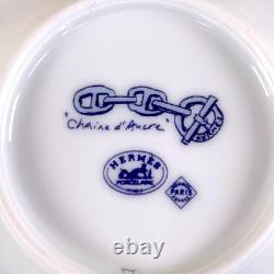 Hermes Paris Demitasse Cup & Saucer Chaine d'Ancre Porcelain Tableware 2 Sets