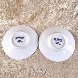 Hermes Paris Demitasse Cup & Saucer Chaine d'Ancre Porcelain Tableware 2 Sets