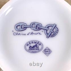 Hermes Paris Demitasse Cup & Saucer Chaine d'Ancre Porcelain Tableware 2 Sets