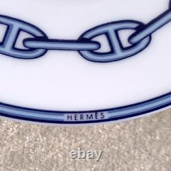 Hermes Paris Demitasse Cup & Saucer Chaine d'Ancre Porcelain Tableware 2 Sets