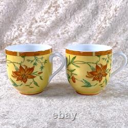 Hermes Paris Demitasse Cup & Saucer La Siesta Porcelain Tableware 2 Sets