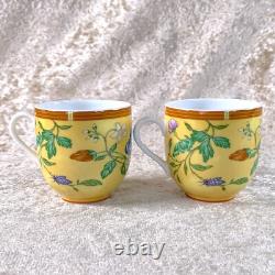 Hermes Paris Demitasse Cup & Saucer La Siesta Porcelain Tableware 2 Sets