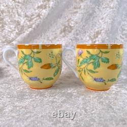 Hermes Paris Demitasse Cup & Saucer La Siesta Porcelain Tableware 2 Sets