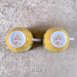 Hermes Paris Demitasse Cup & Saucer La Siesta Porcelain Tableware 2 Sets