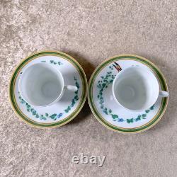 Hermes Paris Demitasse Cup and Saucer Toucans Toucan Porcelain 2 Sets