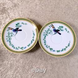 Hermes Paris Demitasse Cup and Saucer Toucans Toucan Porcelain 2 Sets